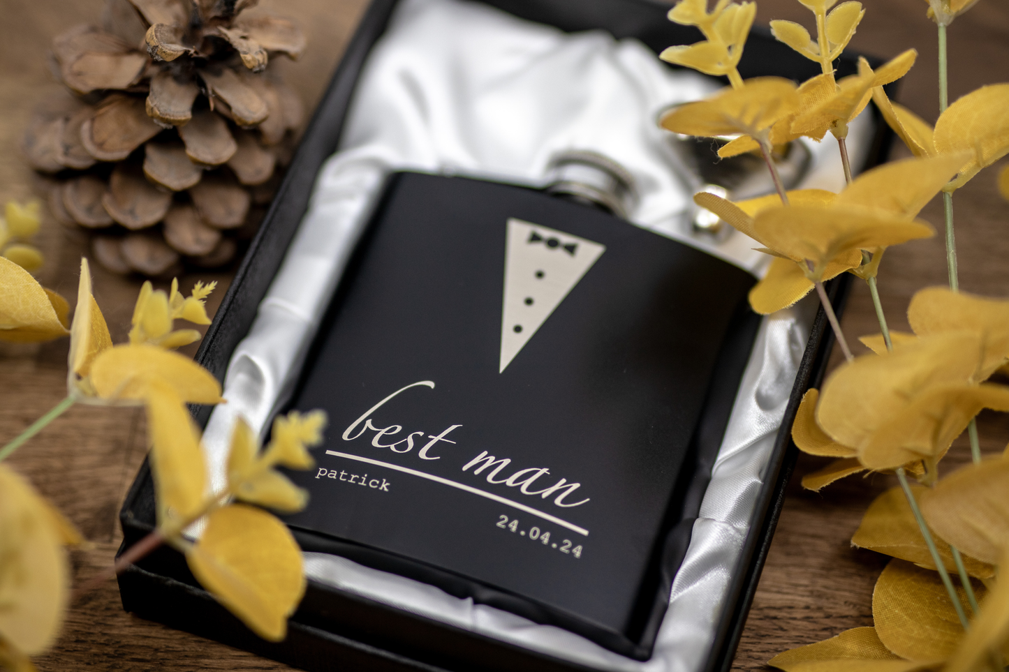 Suit Up! Hip Flask