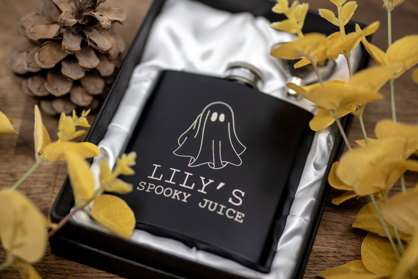 Spooky Outline Hip Flask