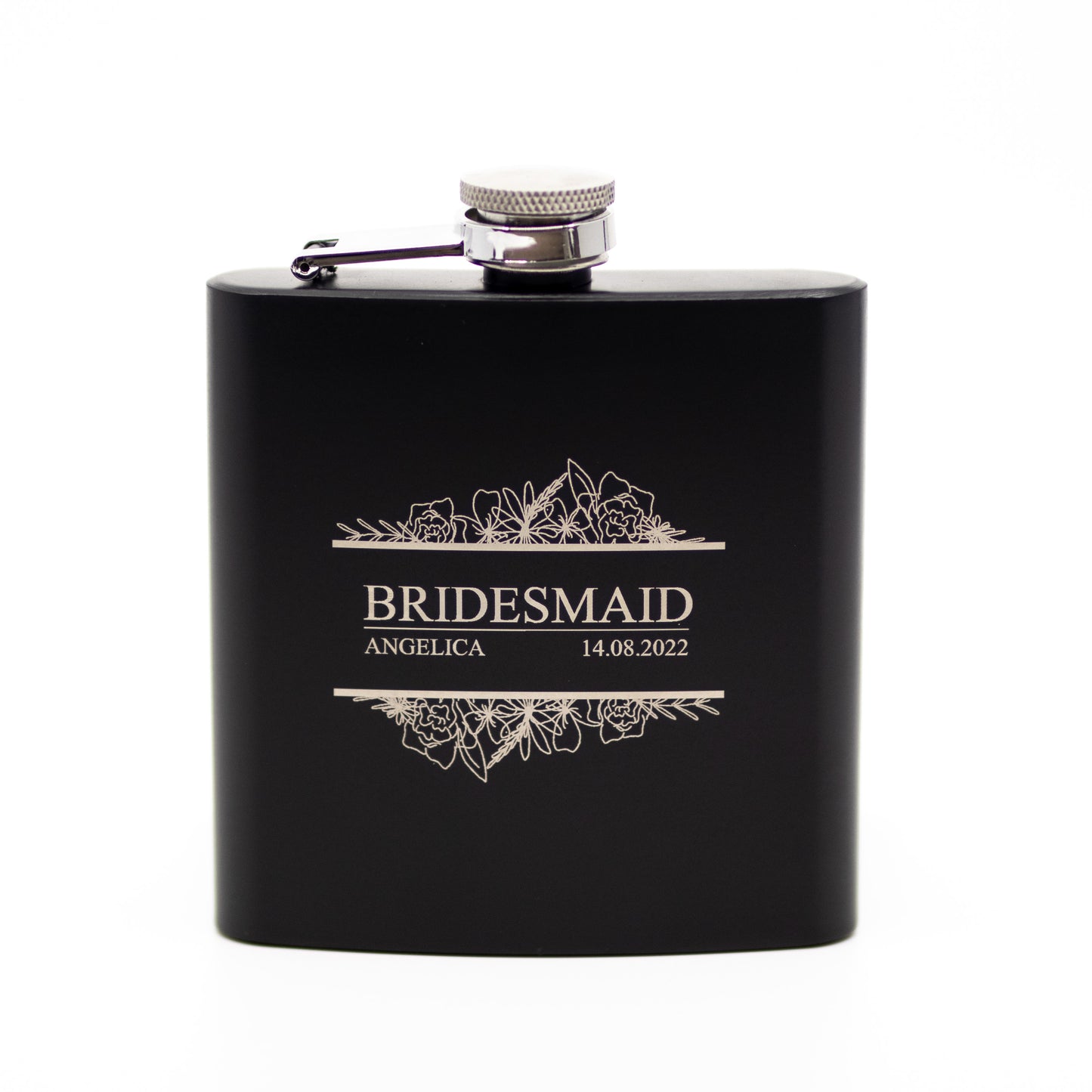 Floral Banner Hip Flask