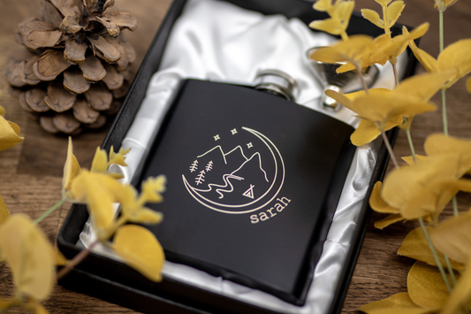 Moon Camping Hip Flask