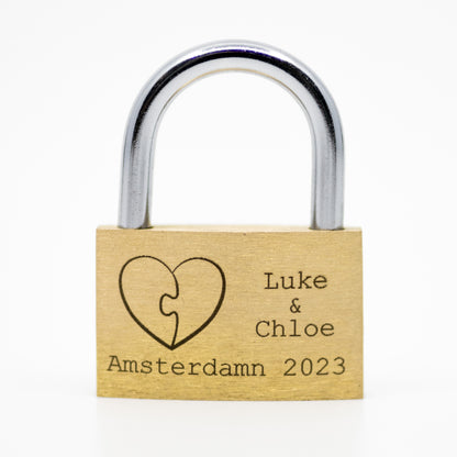 Puzzle Heart Love Lock