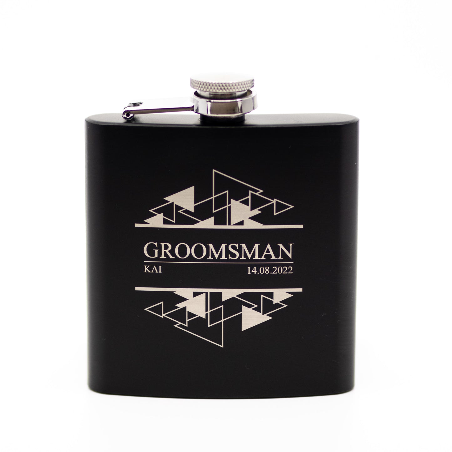 Geometric Banner Hip Flask
