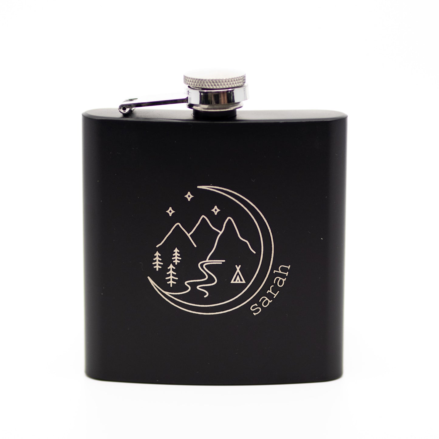 Moon Camping Hip Flask